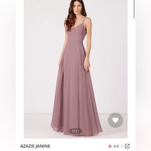 Azazie Janine- size 8 bridesmaid dress- dusty rose